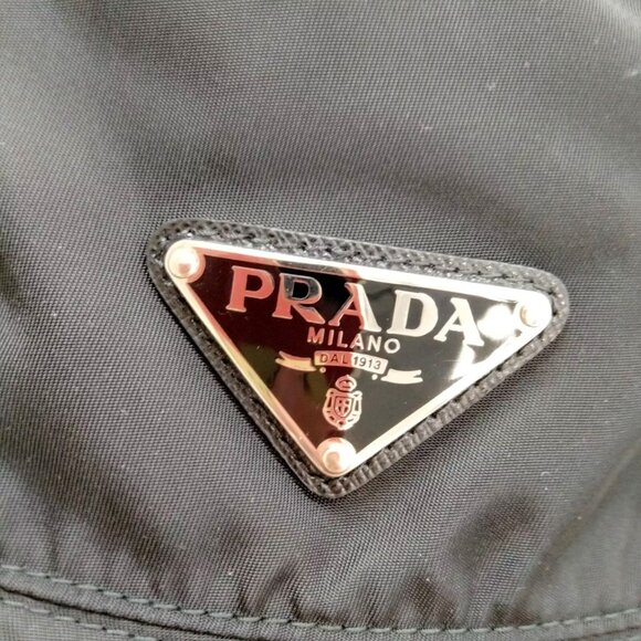 $1095 Authentic PRADA Made in ITALY Unisex Black Bucket Hats SZ.M / 58cm main image 5